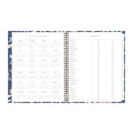 One Tree Planted Effie Weekly/Monthly Planner, Floral Artwork, 11" x 8.5", Blue/Peach/Green Cover, 12-Month (Jan-Dec): 2025