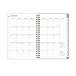 Tula Weekly/Monthly Planner, Floral Artwork, 8" x 5", Purple/Pink/White Cover, 12-Month (Jan to Dec): 2025