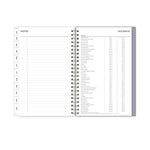 Tula Weekly/Monthly Planner, Floral Artwork, 8" x 5", Purple/Pink/White Cover, 12-Month (Jan to Dec): 2025