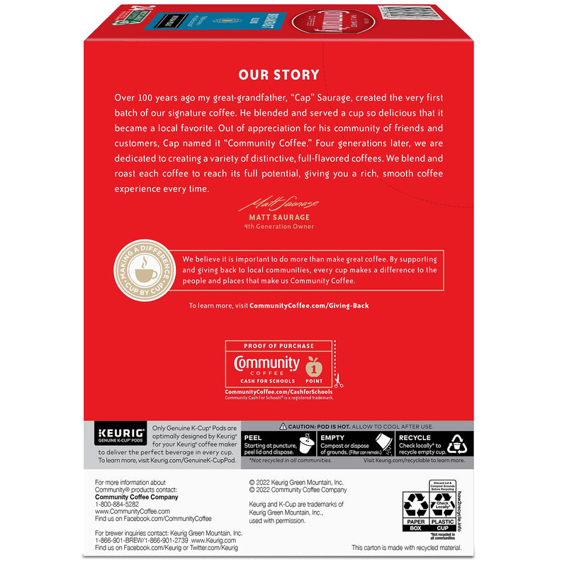 Community Coffee Breakfast Blend Coffee Keurig® K-Cup® Pods, Medium Roast, 24/Box (5000374324)