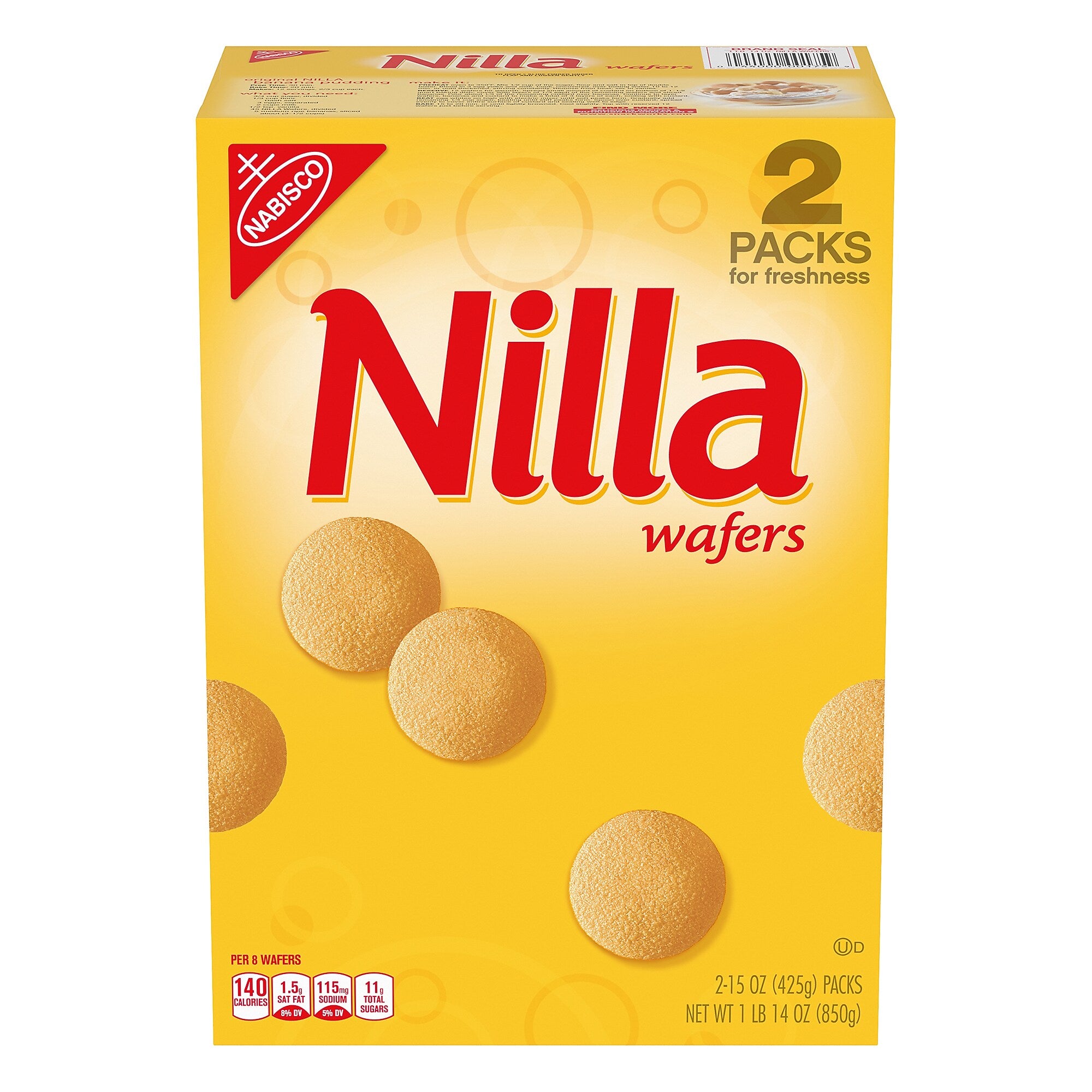 Nabisco Nilla Vanilla Wafers, 30 oz., 2 Packs/Box (220-00427)