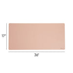 Vegan Leather Desk Pads, 36 x 17, Light Pink