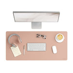 Vegan Leather Desk Pads, 36 x 17, Light Pink
