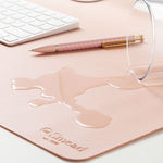 Vegan Leather Desk Pads, 36 x 17, Light Pink