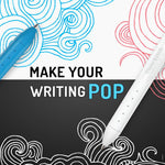 InkJoy Gel Bright Gel Pen, Retractable, Medium 0.7 mm, White Ink, White Barrel, 3/Pack