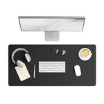 Vegan Leather Desk Pads, 36 x 17, Charcoal