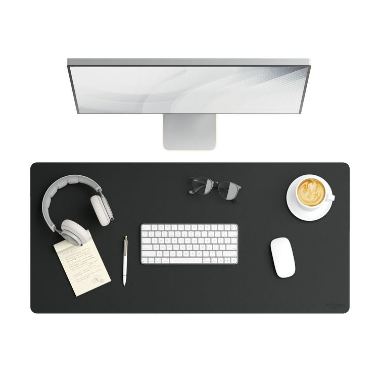 Vegan Leather Desk Pads, 36 x 17, Charcoal
