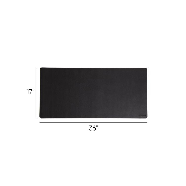 Vegan Leather Desk Pads, 36 x 17, Charcoal