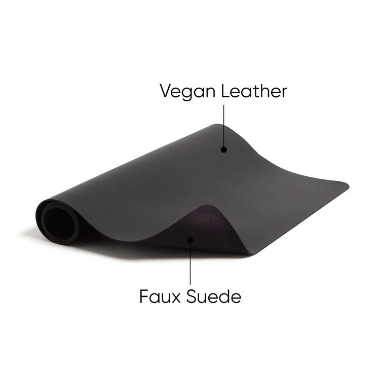 Vegan Leather Desk Pads, 36 x 17, Charcoal