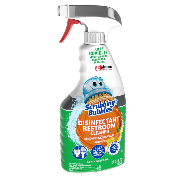 Disinfectant Restroom Cleaner, Citrus Scent, 32 oz Spray Bottle, 8/Carton