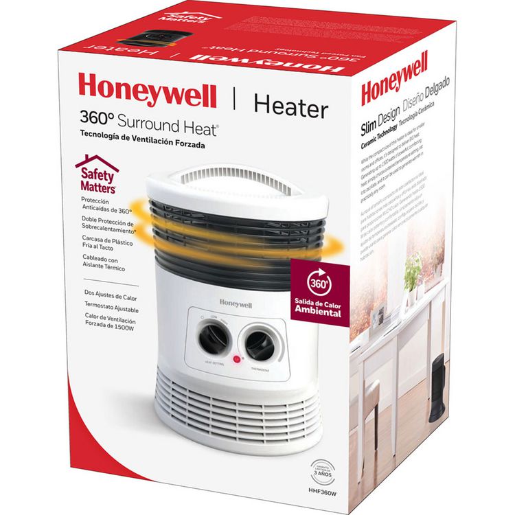 Surround Fan Forced Heater, 1,500 W, 8.1 x 11.2 x 7.9, White