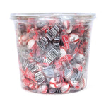 Bobs Sweet Stripes Soft Candy, Peppermint, 0.18 oz Individually Wrapped, 160/Tub, 2 Tubs/Carton