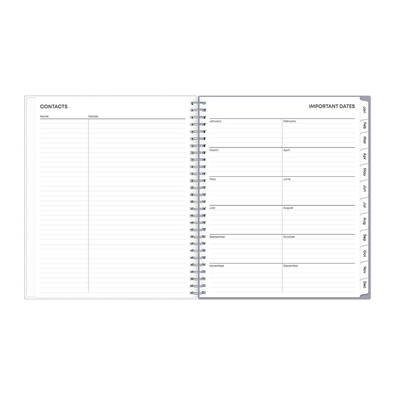 Planning Calendar BS Rue Du Flore Frosted PP 8x10 RY26 Monthly Safety Wirebound -