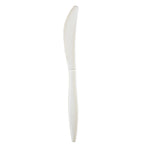 Mediumweight Wrapped Polypropylene Cutlery, Knife, 5.86", Plastic, White, 1,000/Carton