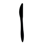 Mediumweight Wrapped Polypropylene Cutlery, Knife, Plastic, Black, 1,000/Carton