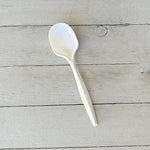 Mediumweight Polypropylene Cutlery, Soup Spoon, 4.86", Plastic, White, 1,000/Carton