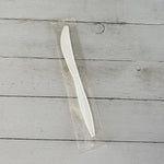 Mediumweight Wrapped Polypropylene Cutlery, Knife, 5.86", Plastic, White, 1,000/Carton