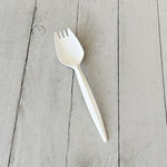 Mediumweight Polypropylene Cutlery, Spork, Plastic, White, 1,000/Carton