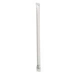 Wrapped Giant Straws, 7.75", Polypropylene, Red/White Striped, 300/Pack, 24 Packs/Carton