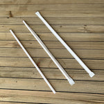 Wrapped Jumbo Straws, 10.25", Polypropylene, Red/White Striped, 500/Pack, 4 Packs/Carton