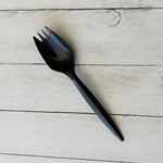 Mediumweight Polypropylene Cutlery, Spork, Plastic, Black, 1,000/Carton