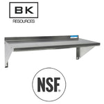 Stainless Steel Economy Overshelf, 60w x 12d x 8h, Stainless Steel, Silver, 2/Pallet