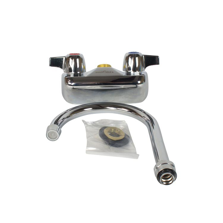 WorkForce Standard Duty Faucet, 9.5" Height/5" Reach, Chrome-Plated Brass