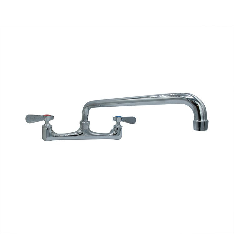 WorkForce Standard Duty Faucet, 4.62" Height/12" Reach, Chrome-Plated Brass