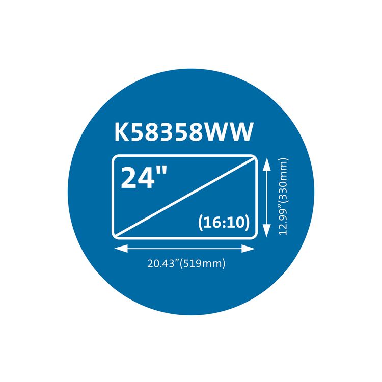 Magnetic Monitor Privacy Screen for 24" Widescreen Flat Panel Monitors, 16:10 Aspect Ratio