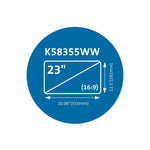 Magnetic Monitor Privacy Screen for 23" Widescreen Flat Panel Monitors, 16:9 Aspect Ratio