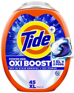 Tide Oxi Boost Power PODS HE Laundry Detergent, 45 Capsules (17124)
