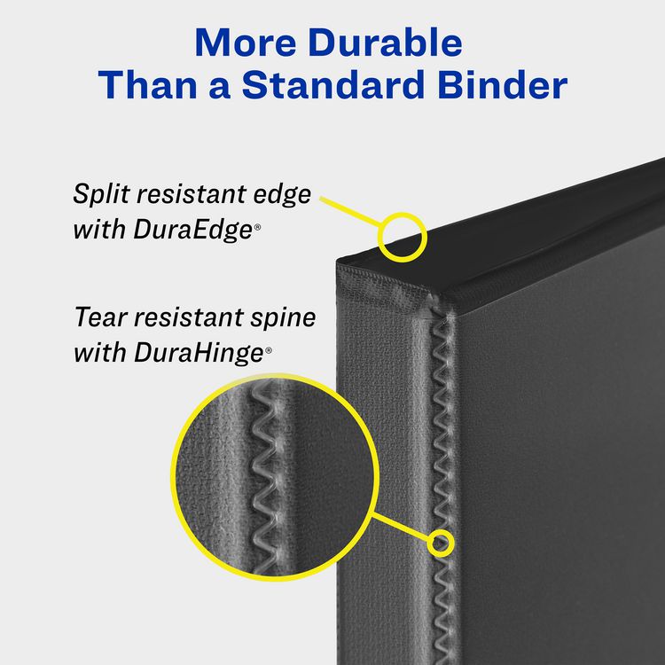 Heavy-Duty View Binder with DuraHinge and Locking One Touch EZD Rings, 3 Rings, 3" Capacity, 11 x 8.5, Red, 4/Carton