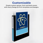 Durable View Binder with DuraHinge and Slant Rings, 3 Rings, 1" Capacity, 11 x 8.5, White, 12/Carton