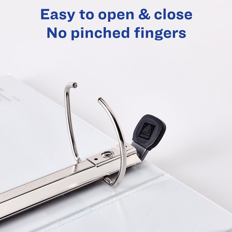 Heavy-Duty View Binder with DuraHinge and Locking One Touch EZD Rings, 3 Rings, 3" Capacity, 11 x 8.5, White, 4/Carton