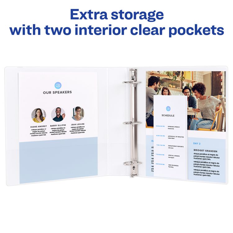 Durable View Binder with DuraHinge and Slant Rings, 3 Rings, 1" Capacity, 11 x 8.5, White, 12/Carton