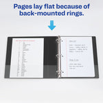 Heavy-Duty View Binder with DuraHinge and Locking One Touch EZD Rings, 3 Rings, 3" Capacity, 11 x 8.5, Red, 4/Carton