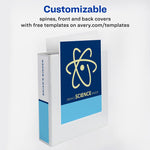 Heavy-Duty View Binder with DuraHinge and One Touch EZD Rings, 3 Rings, 2" Capacity, 11 x 8.5, White, 6/Carton