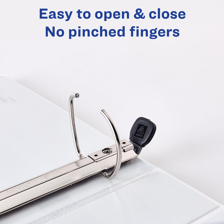 Heavy-Duty View Binder with DuraHinge and One Touch EZD Rings, 3 Rings, 2" Capacity, 11 x 8.5, White, 6/Carton