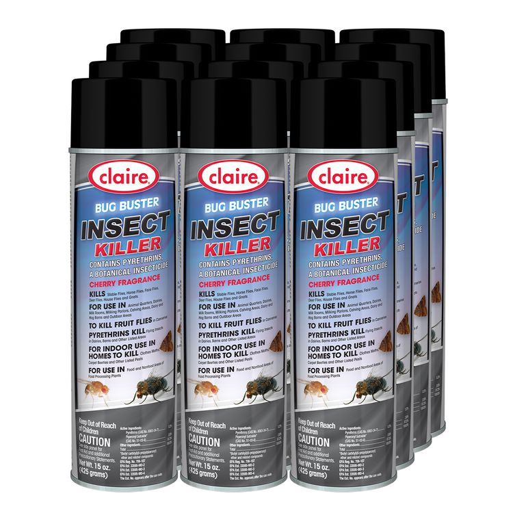 Bug Buster Insect Killer, 15 oz Aerosol Spray, 12/Carton
