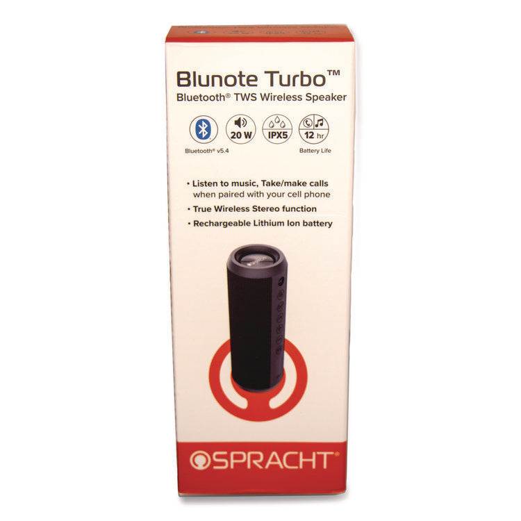 Blunote Turbo Wireless Speaker, Bluetooth, Black