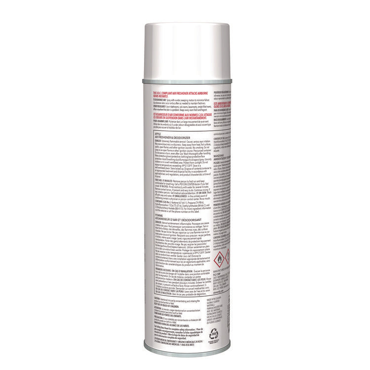 Aerosol Air Freshener and Deodorizer, Apple, 10 oz Aerosol Spray, 12/Carton