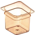 StorPlus High Heat Food Pan, 2.5 qt, 6.38 x 6.75 x 6, Amber, Plastic