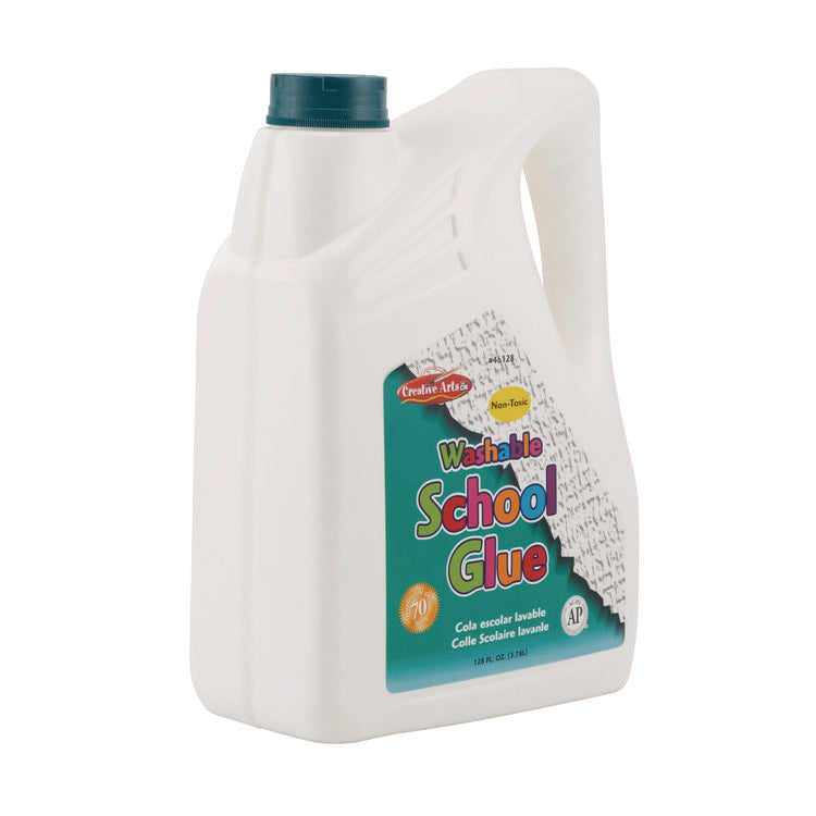 School Glue, 1 gal Bottle, Dries Clear