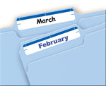 Avery Easy Peel Laser/Inkjet File Folder Labels, 2/3" x 3-7/16", White/Blue, 252 Labels/Pack (5200)