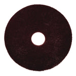 Surface Preparation Pad Plus, 16" Diameter, Maroon, 5/Carton