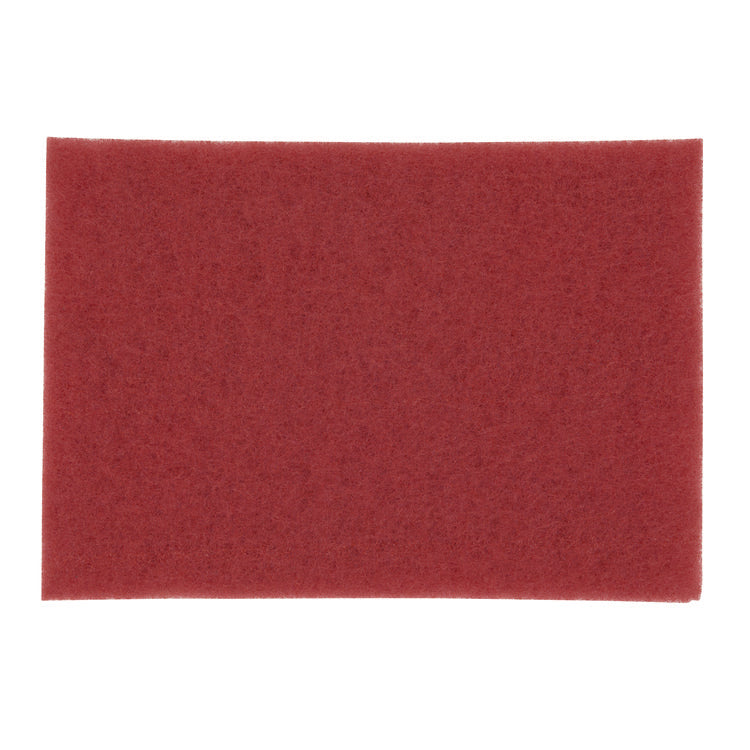 Low-Speed Buffer Floor Pads 5100, 28 x 14, Red, 10/Carton
