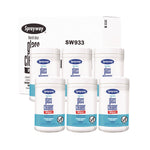 Glass Cleaner Wipes, 1-Ply, 10 x 12, White, 6/Carton
