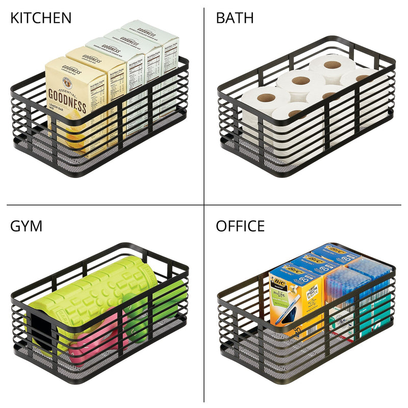 mDesign Steel Organizer, Matte Black (25938)