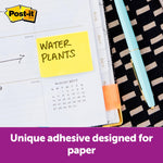 Post-it Recycled Notes, 1 3/8" x 1 7/8", Canary Collection, 100 Sheet/Pad, 12 Pads/Pack (653RPYW)