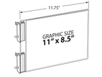 Azar Sign Holder, 11.75" x 8.5", Horizontal, Wall Mounted, Clear, Acrylic, 10/Pack (103315)